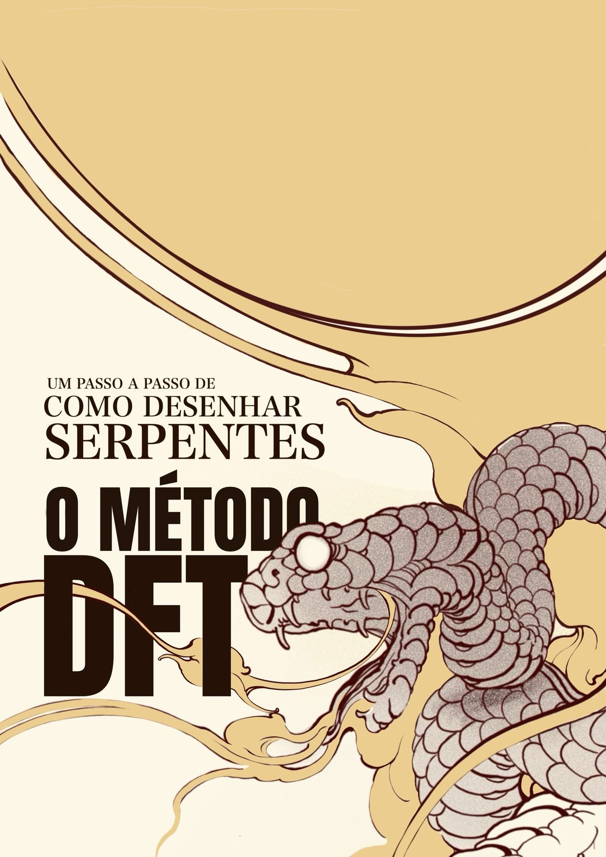 Capa do ebook: um passo a passo de como desenhar serpentes