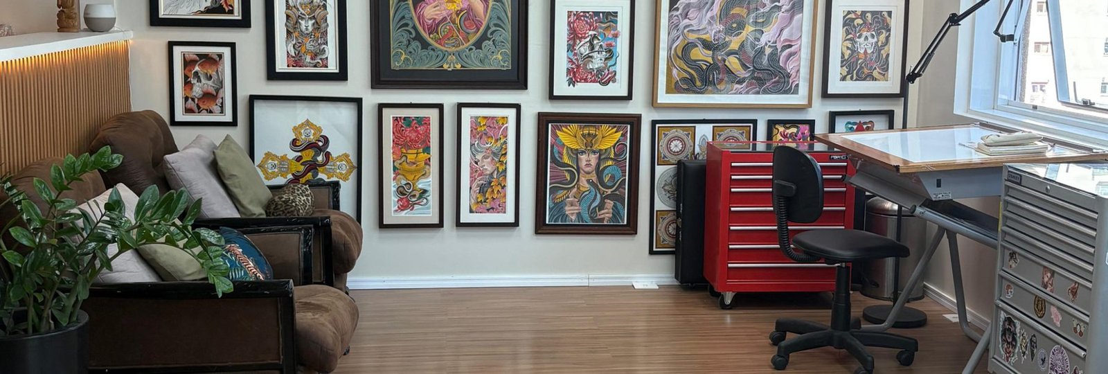 Vista panorâmica do Studio Vazios Tattoo Family