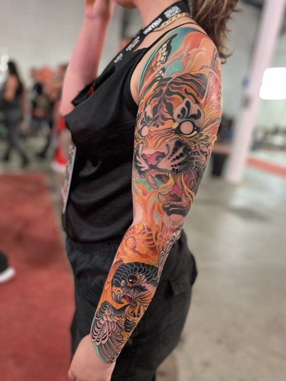 Tigre, tatuagem de Denis Vazios